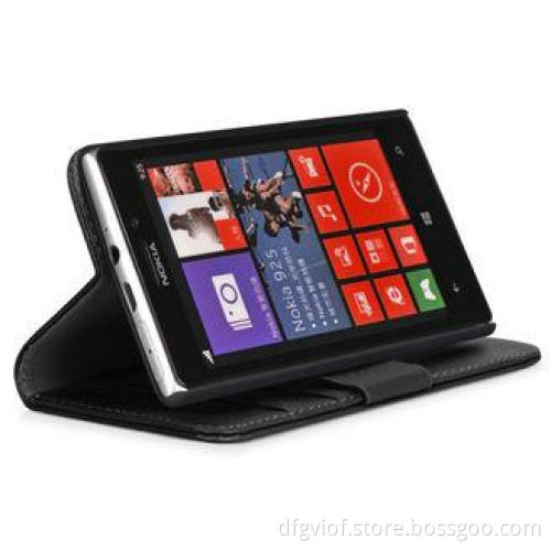 Black Nokia Lumia 929 Mobile Phone Covers / Wallet Phone Ca